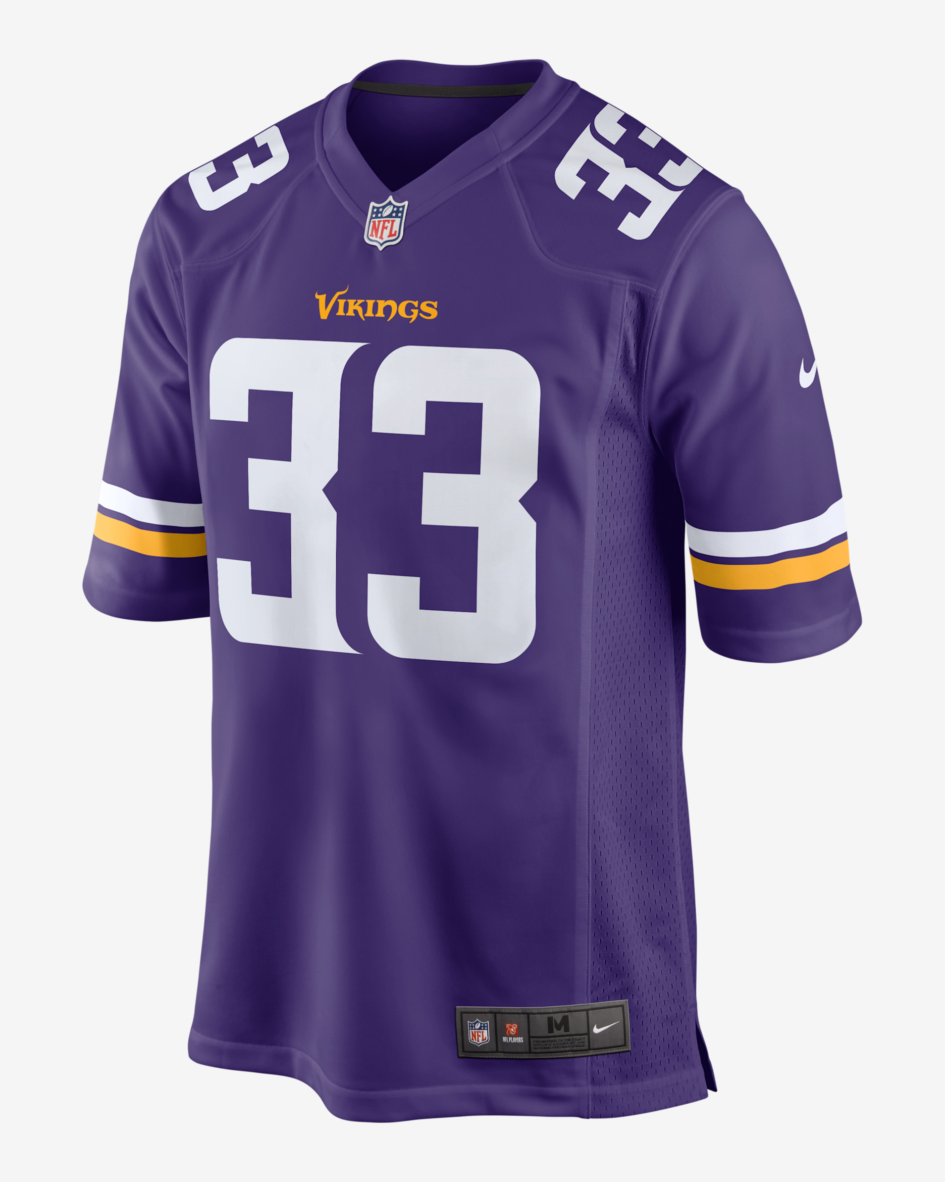 Aaron Jones Minnesota Vikings Men's Nike NFL Game Football Jersey